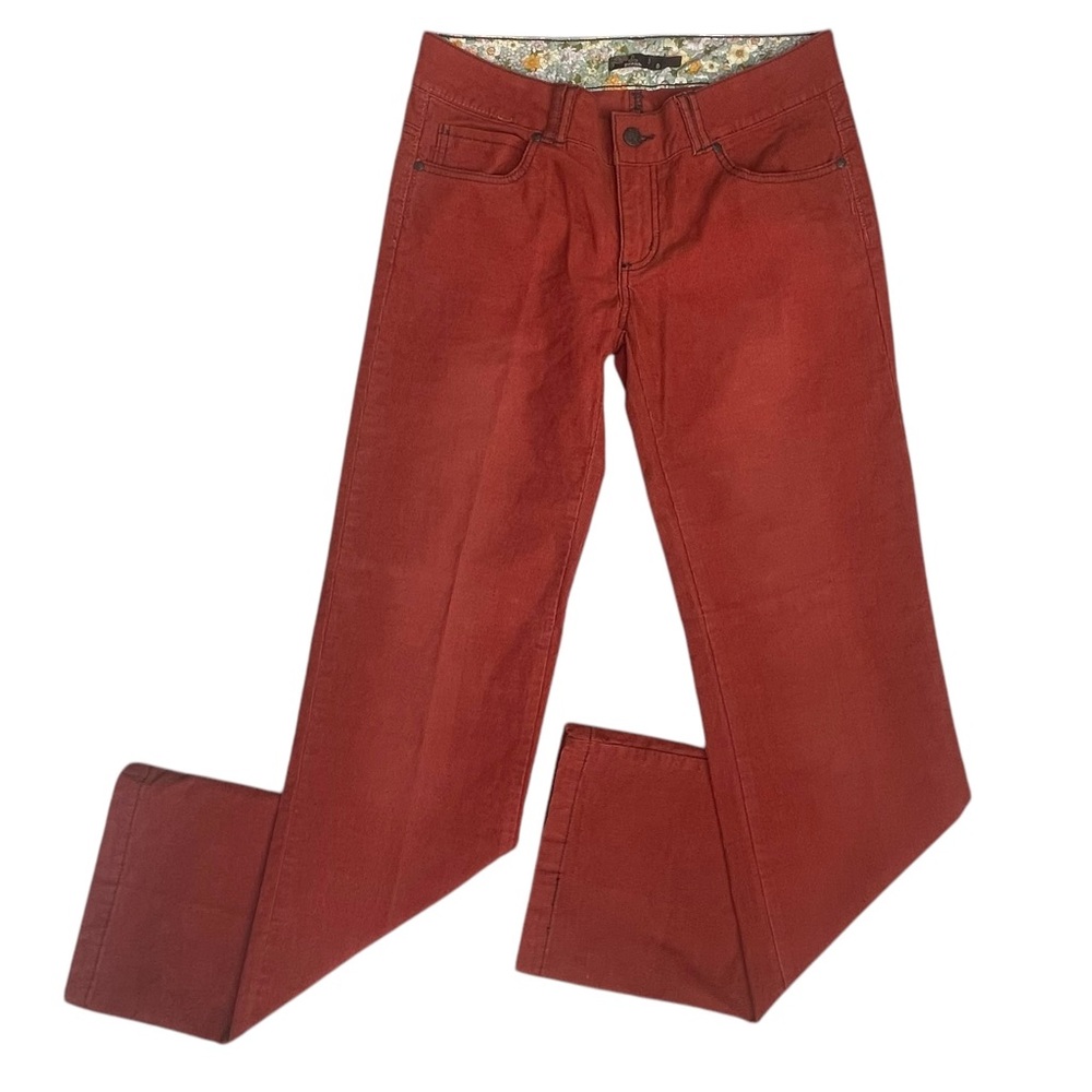 Women's Rust Red Straight-Leg Pants
